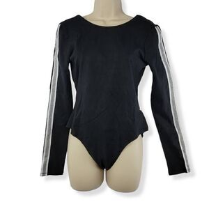 Material Girl Black BodySuit Large Jrs.